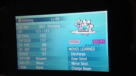 klang serebii|what level does klang evolve.